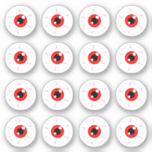 Autocollant pleine feuille Demonic Red Eyeballs