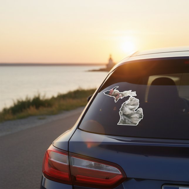 Autocollant plumes du Michigan (Michigan Chicken Sticker)