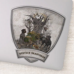 Autocollant pointeur À poils durs allemand