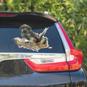 Autocollant pointeur À poils durs allemand