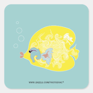 Autocollant Poisson Jaune