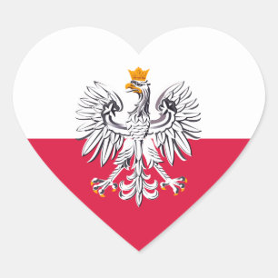Autocollant Pologne, Aigle, Polska, Drapeau Polona
