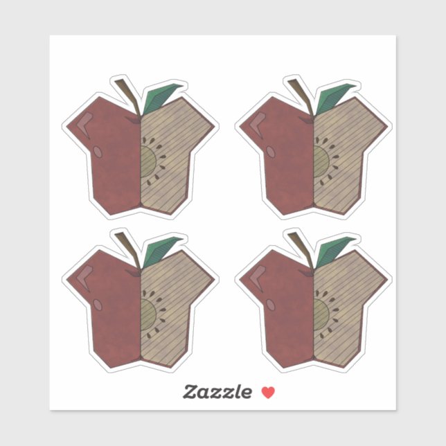 autocollant pomme (Feuille)