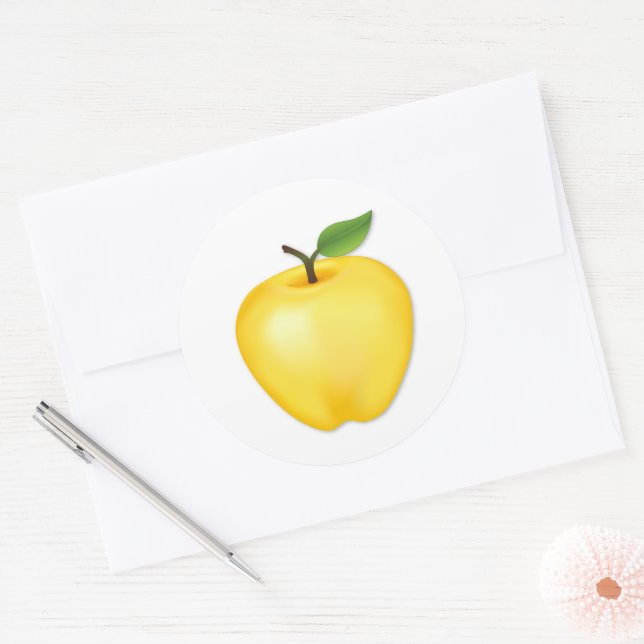 Autocollant Pomme Golden Delicious (Enveloppe)