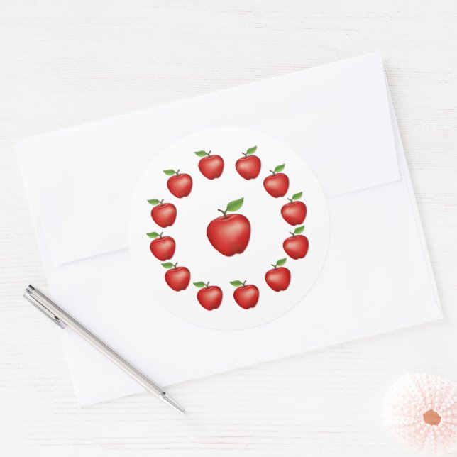 Autocollant Pomme, Red Delicious (Enveloppe)