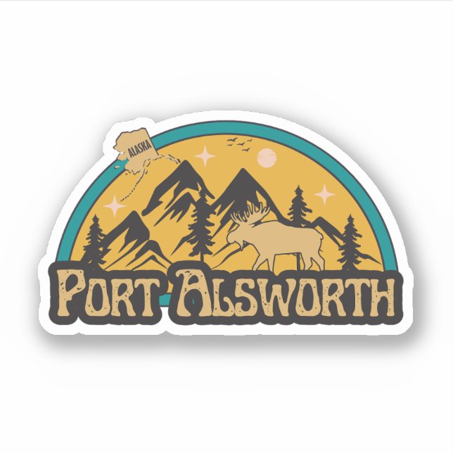 Autocollant Port Alsworth, Alaska (Devant)