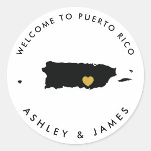 Autocollant Porto Rico Mariage de bienvenue pour b