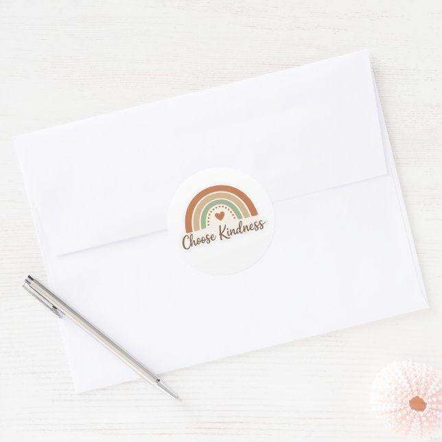 Autocollant positif Boho Rainbow "Choisissez la ge (Enveloppe)