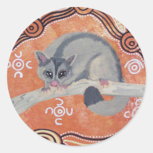Autocollant Possum Art Autochtone
