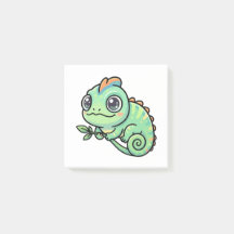 Autocollant Post-it Caméléon Vert Bébé Mignon
