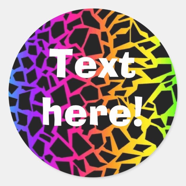 Autocollant poster de animal arc-en-ciel (Devant)