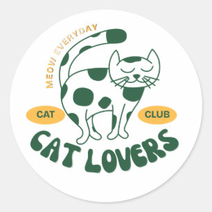 Autocollant pour amateur de chats vintage papa c