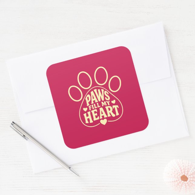 Autocollant pour amateur de chiens - Typographie d (Enveloppe)