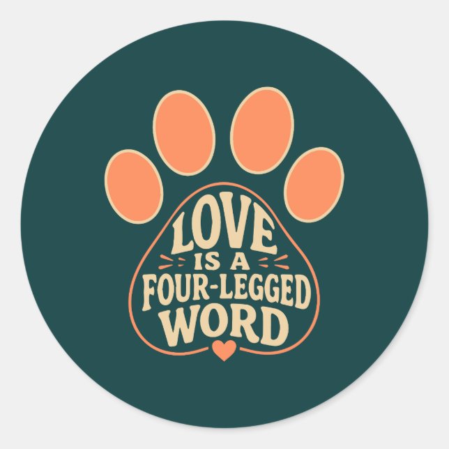 Autocollant pour amateur de chiens - Typographie d (Devant)