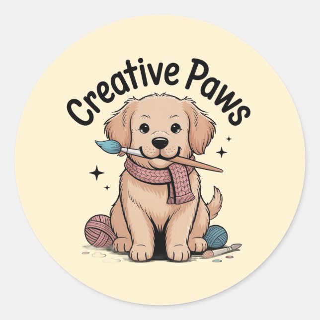 Autocollant pour amateur de fil et de peinture de  (Devant)