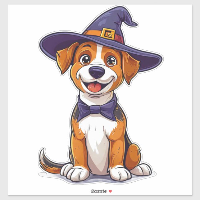 Autocollant pour animal de compagnie Chien sorcier (Feuille)