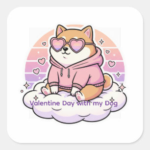 Autocollant pour animal de la Saint-Valentin