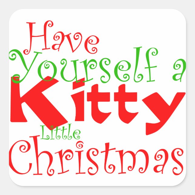 Autocollant pour animaux de compagnie de Noël Kitt (Devant)