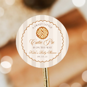 Autocollant pour Baby Shower d'automne Little Cuti