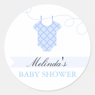 Autocollant pour Baby Shower Moderne Corde à Linge