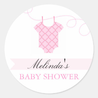 Autocollant pour Baby Shower Moderne Linge à Linge