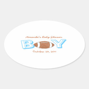 Autocollant pour baby shower sur le thème du footb