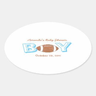 Autocollant pour baby shower sur le thème du footb