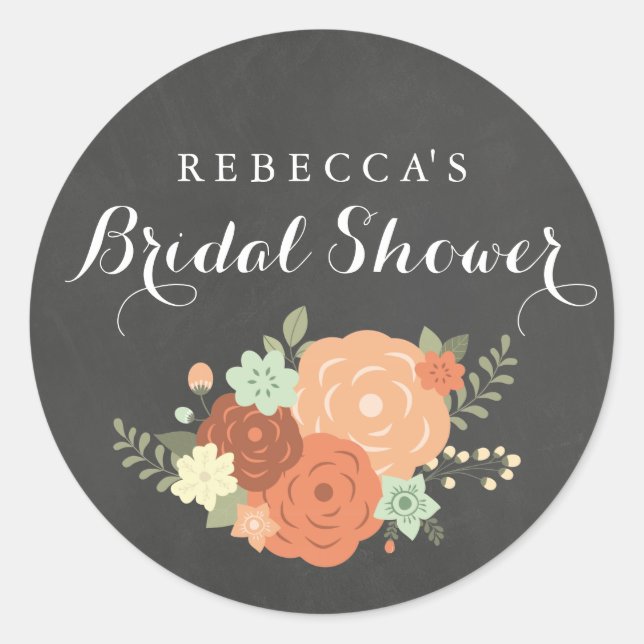 Autocollant pour Baby Shower sur tableau noir avec (Devant)