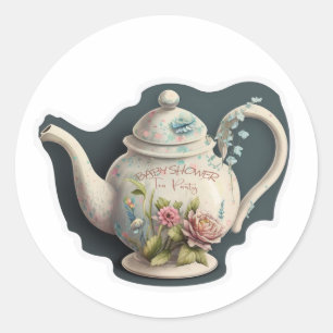 autocollant pour baby shower thème thé à la nurser