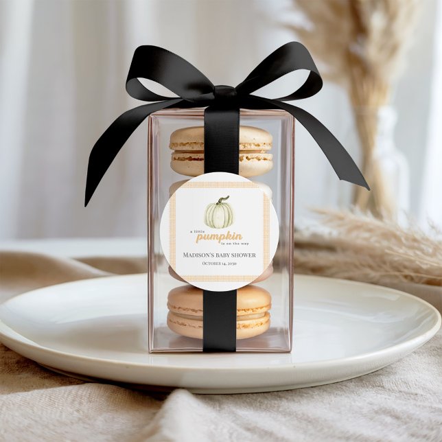 Autocollant pour Baby Shower Un Petit Citrouille (Créateur téléchargé)