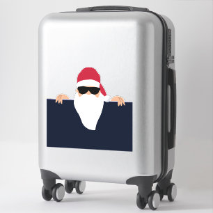 AUTOCOLLANT POUR BAGAGES OU VOITURE PÈRE NOËL