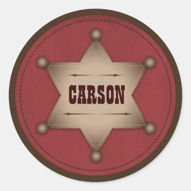 Autocollant pour bébé Cowboy B (Devant)