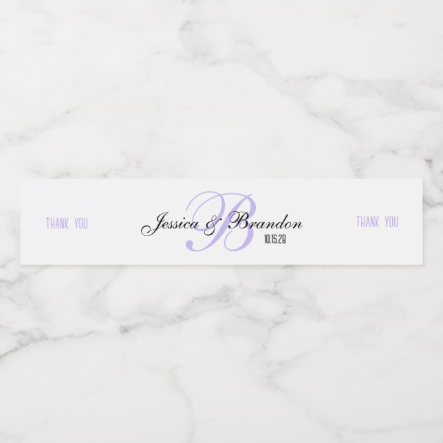 Autocollant pour bouteille d'eau de mariage WW-006 (Étiquettes simples)