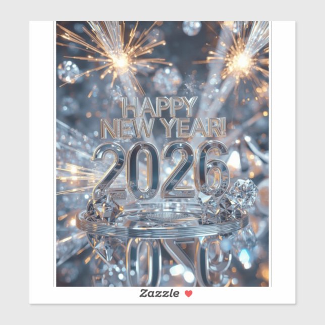Autocollant pour briller dans la nouvelle année (Feuille)