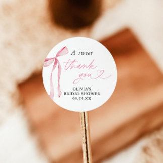 Autocollant pour cadeau de fête de douche de marié