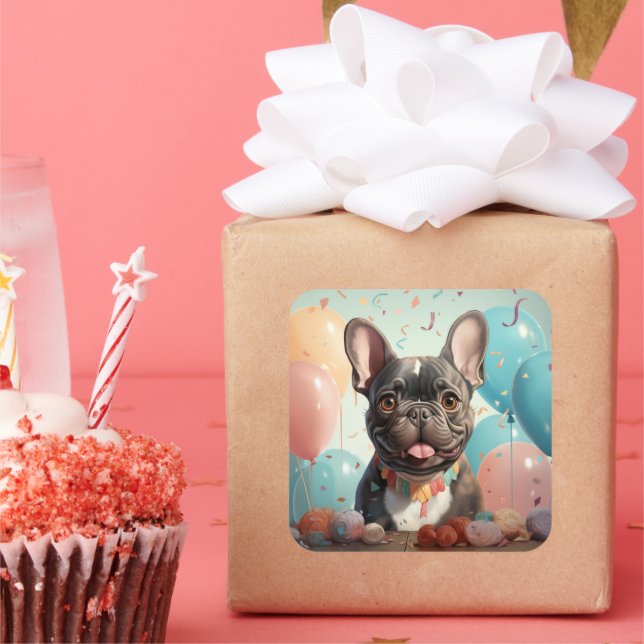 Autocollant pour chien mignon (Fête)