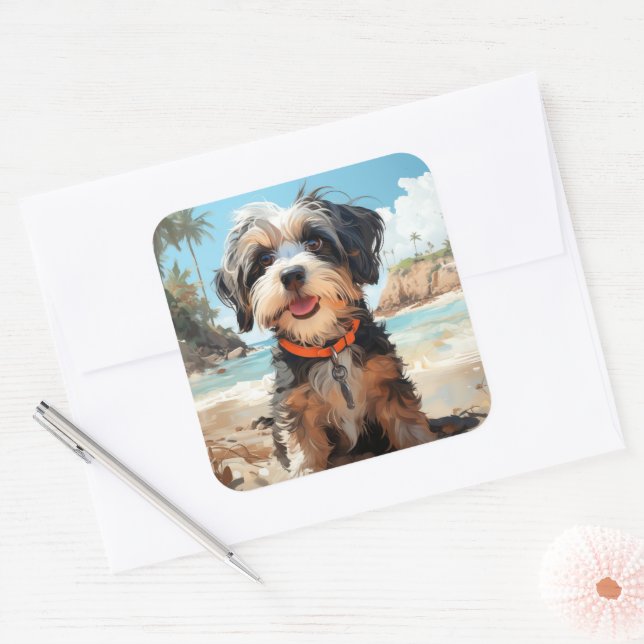 Autocollant pour chien mignon (Enveloppe)