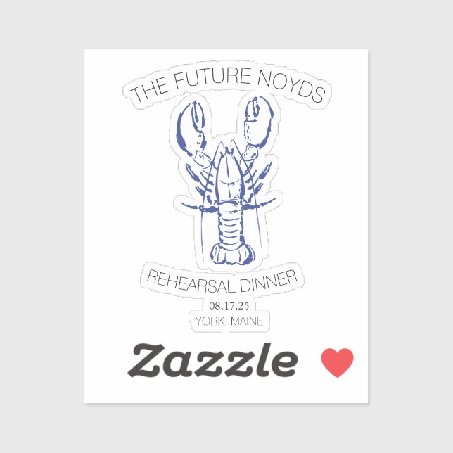 Autocollant pour dîner de répétition de mariage au (Feuille)