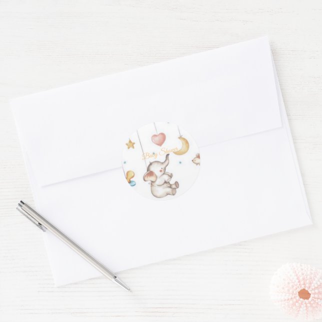 Autocollant pour éléphant bébé (Enveloppe)