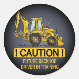 Autocollant pour enfants pour chauffeur de backhoe