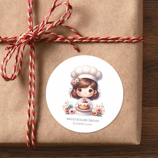 Autocollant pour entreprise de boulangerie personn (Créateur téléchargé)