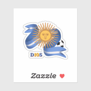 Autocollant pour fan de football argentin D10S