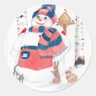 Autocollant pour femme de neige