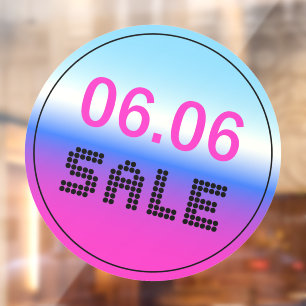Autocollant Pour Fenêtre 06.06 Vente Fenêtre Cling Holographique Dégradé