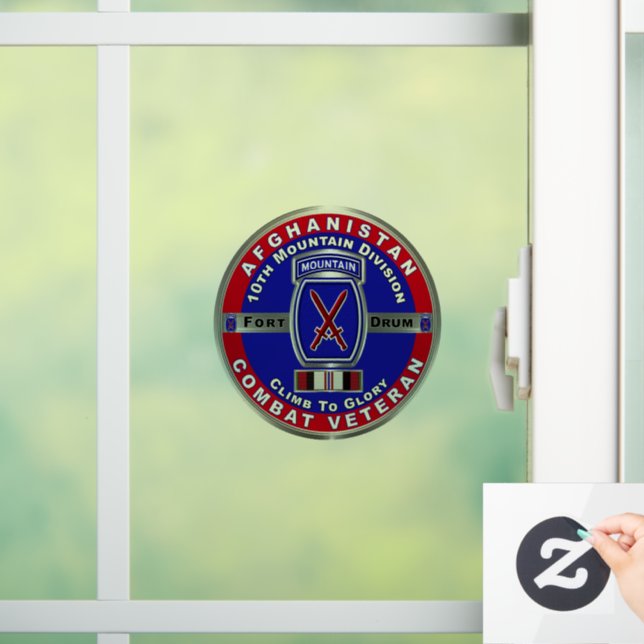Autocollant Pour Fenêtre 10e Division des montagnes Afghanistan Vétérinaire (Maison)