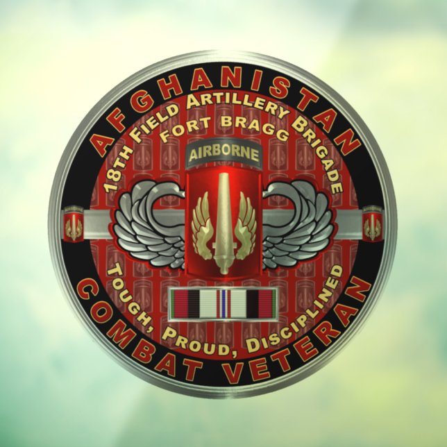 Autocollant Pour Fenêtre 18e brigade d'artillerie de campagne Afghanistan V (Feuille 3)