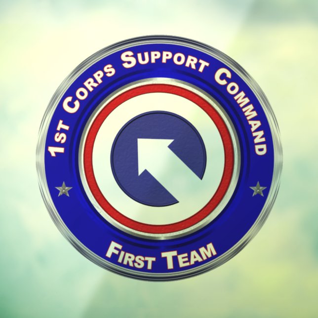 Autocollant Pour Fenêtre 1er Commandement du soutien du Corps  (Feuille 3)