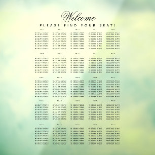 Autocollant Pour Fenêtre 25 Tableau Sièges Graphique Script transparent Sim