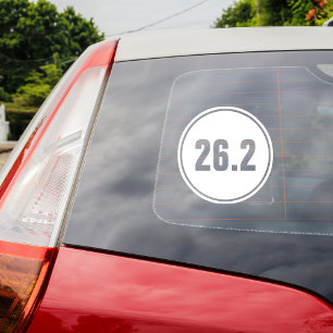 Autocollant Pour Fenêtre 26.2 Marathon complet Noir Blanc