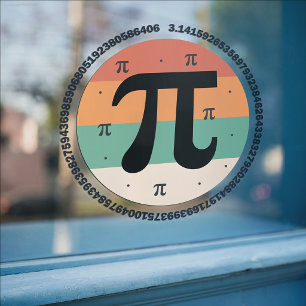 Autocollant Pour Fenêtre 3.14 Conception de la Journée nationale Pi - Idée